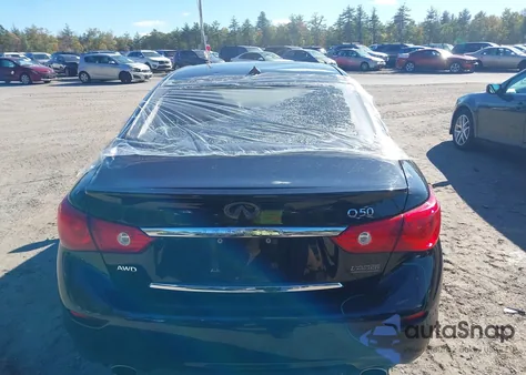 2014 Infiniti Q50 Premium from USA, damaged, VIN JN1BV7ARXEM698216